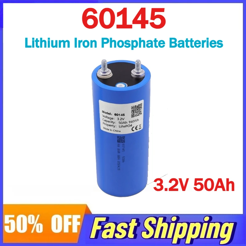 

60145 3,2 В 50 Ач литий-железо-фосфатные аккумуляторы перезаряжаемая батарея