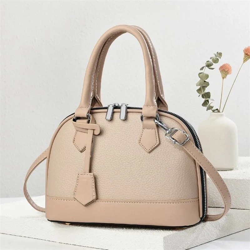 Elegant Solid Color Diaper Bag, High-End Vintage Leather Tote, Ladies Fashionable Minimalist Backpack Handbag
