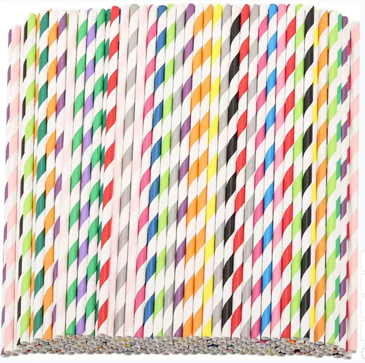 5000Pcs Paper Straws 6*197mm Mix Color Paper Drinking Straws For Wedding Party Restaurant Juice Coffee Cold Drinks Dessert