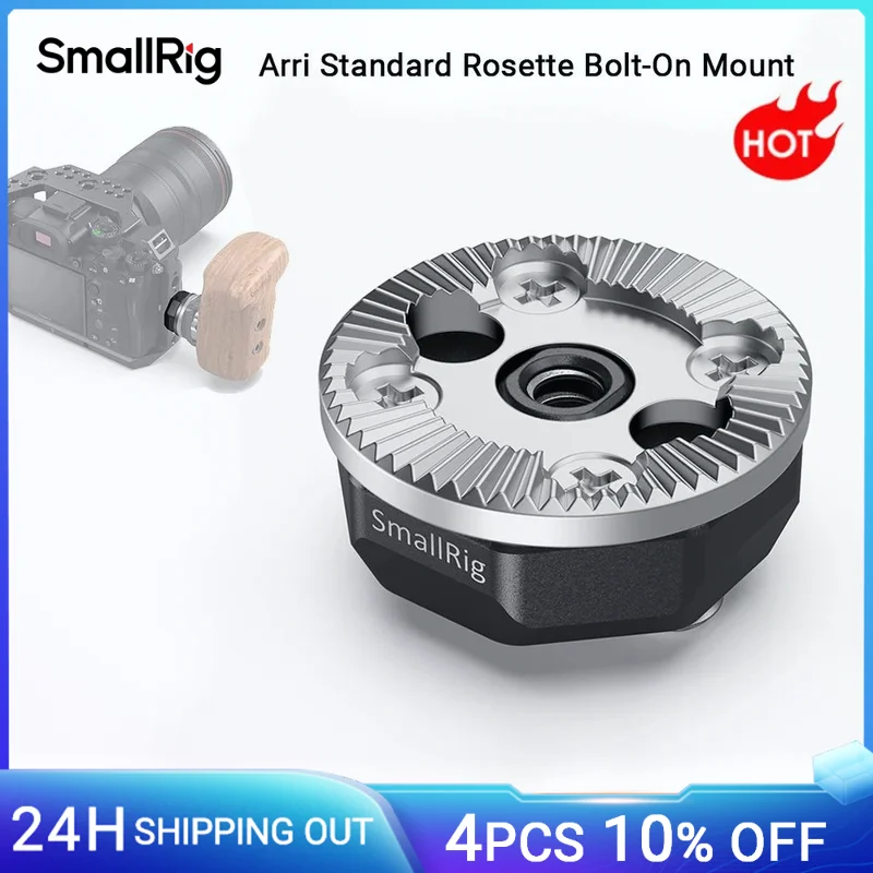 SmallRig ARRI-Standard Rosette Bolt-On Mount Plate (M6 Thread) for Camera Cage and Accessories -SAP2804