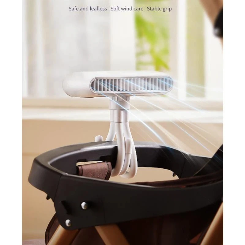 

Portable Handheld Octopus Fan - Fanless USB Charging Mini Desktop Fan with Bendable Bracket Flexible Fixation for Baby Stroller