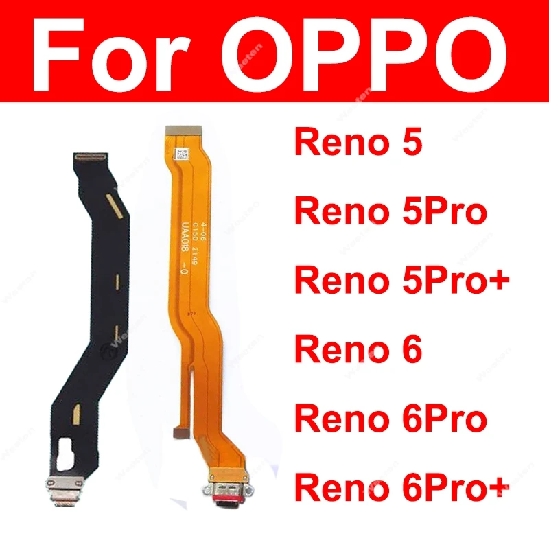 USB Charger Port Flex For OPPO Reno 5 6 Pro 5 6 Pro Plus 5G USB Charging Dock Flex Cable Connector Parts