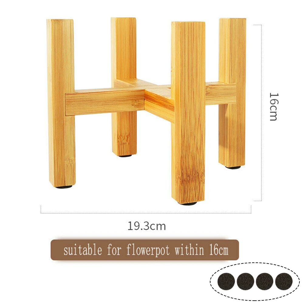 

Rack Holder Flower Wooden Shelf Outdoor Indoor Display Free Standing Home Portable Pot Stand Smooth Attractive