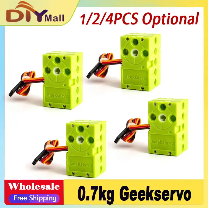 

1/2/4 шт Geekservo 0,7 кг 360° ° Сервопривод непрерывного вращения, совместимый с Legoeds Technical для Raspberry Pi Microbit Arduino