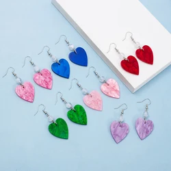 Simple New Acrylic Heart Earrings For Women Aesthetic Romantic Lightness Jewelry Valentine Day Gift Daily Wear Accessories