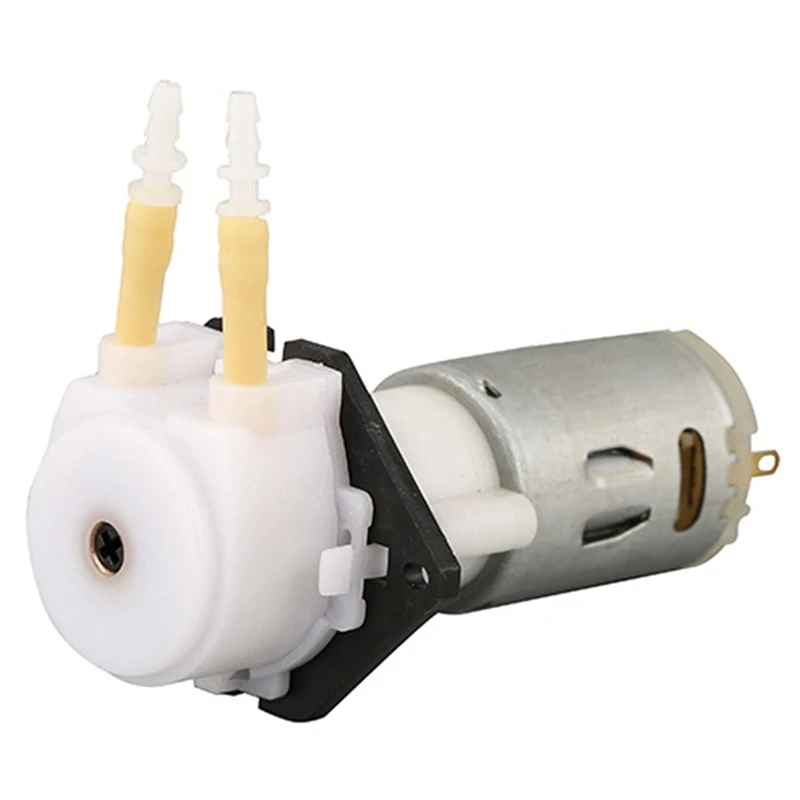 Gear Reduction Peristaltic Pump Slow Flow Mini Silicone Tube Metering Pump Drip Water Self-Priming Pump DC Pumping