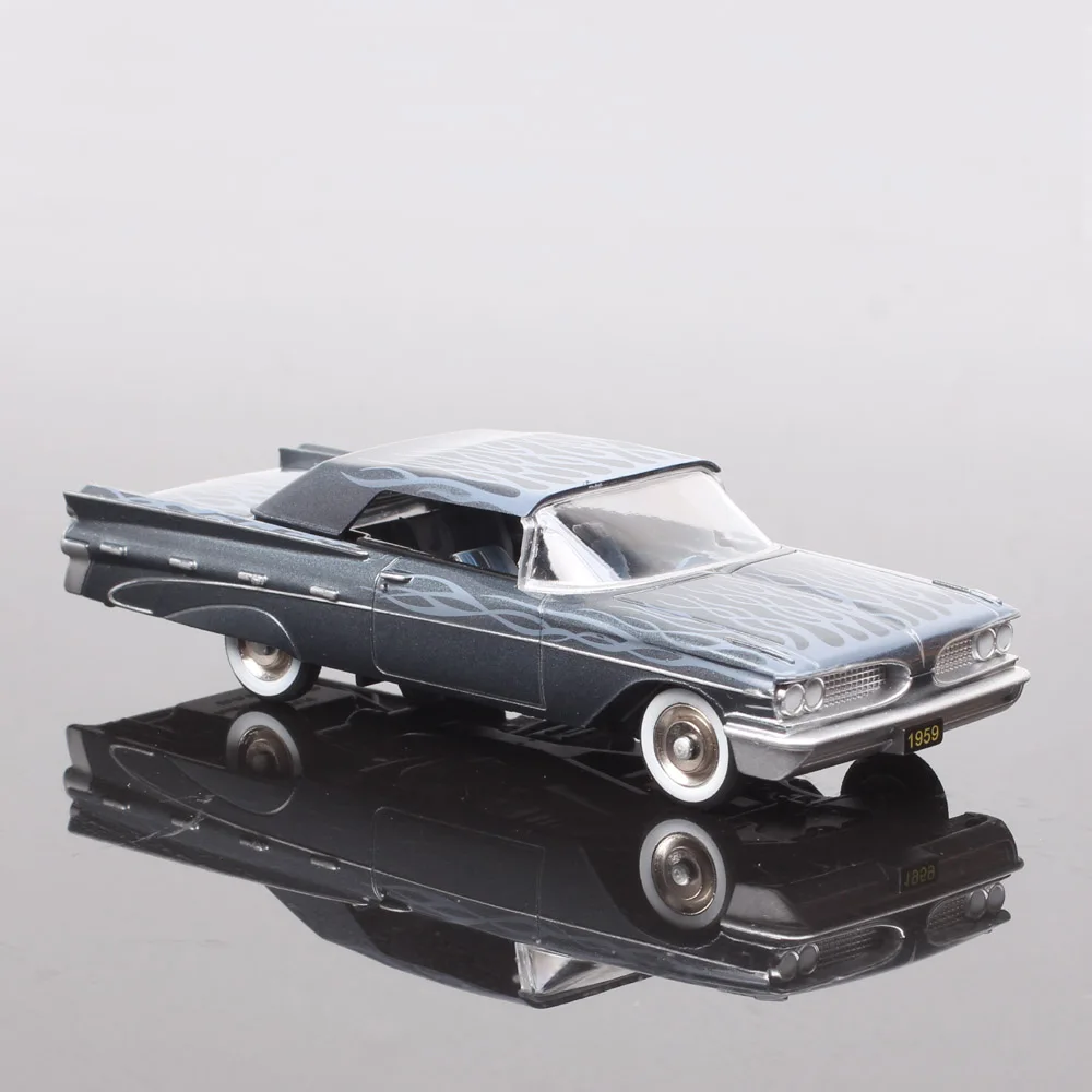 1:43 Scale GFCC Classic 1959 Pontiac Bonneville Convertible Vehicle Alloy Metal Diecast Model Car Toy Flame Pattern Miniature