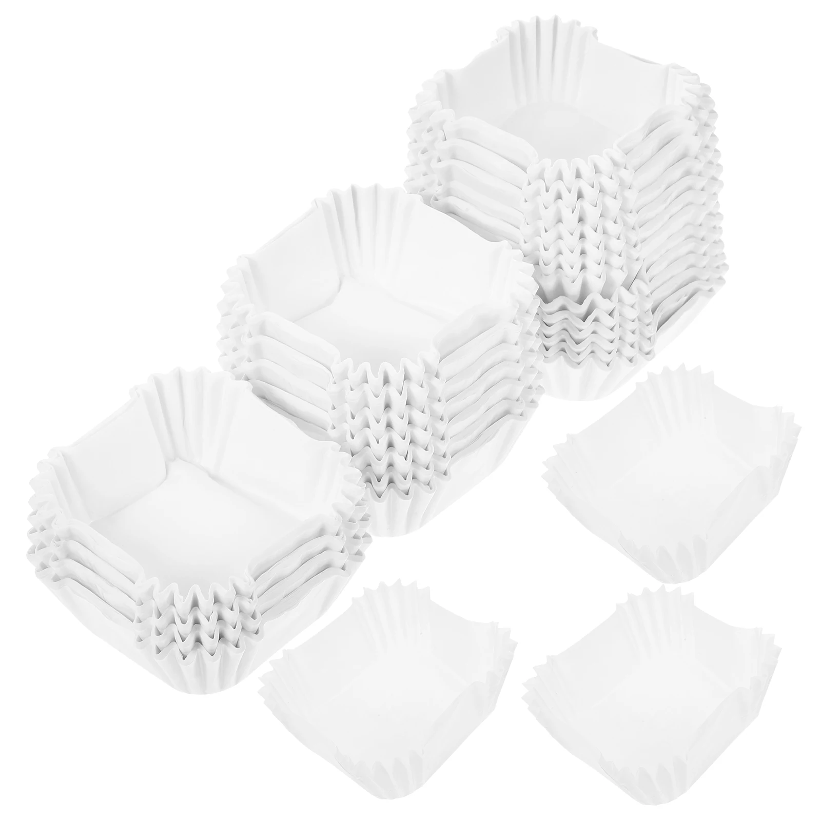 

1000pcs Square Cake Cups Large Muffin Liners White Dessert Paper Baking Cupcake Wrappers Oil Resistant Non Stick
