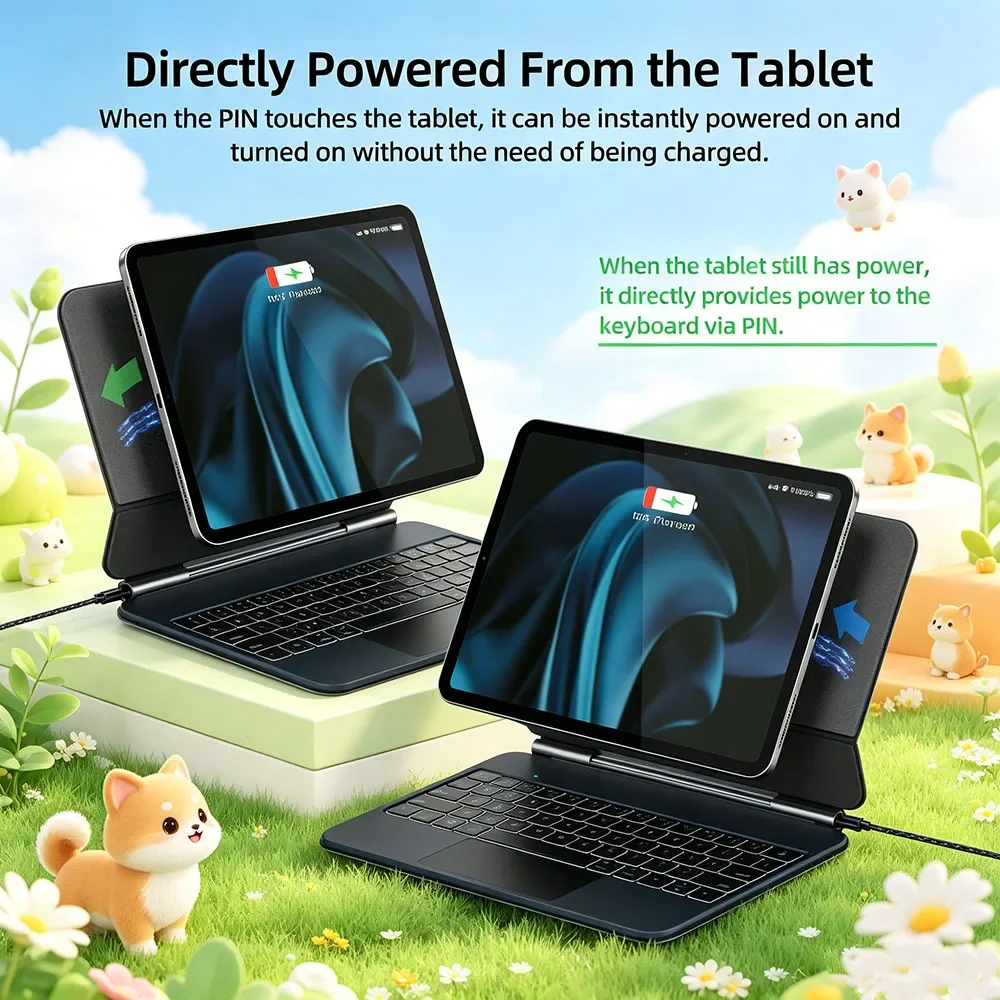 

Deluxe Trackpad Smart Pogo Pin Keyboard Case for IPad Air 10.9 11 2024 Air 11 2025 M3 Pro 11 4rd 5rd Teclado Ipad