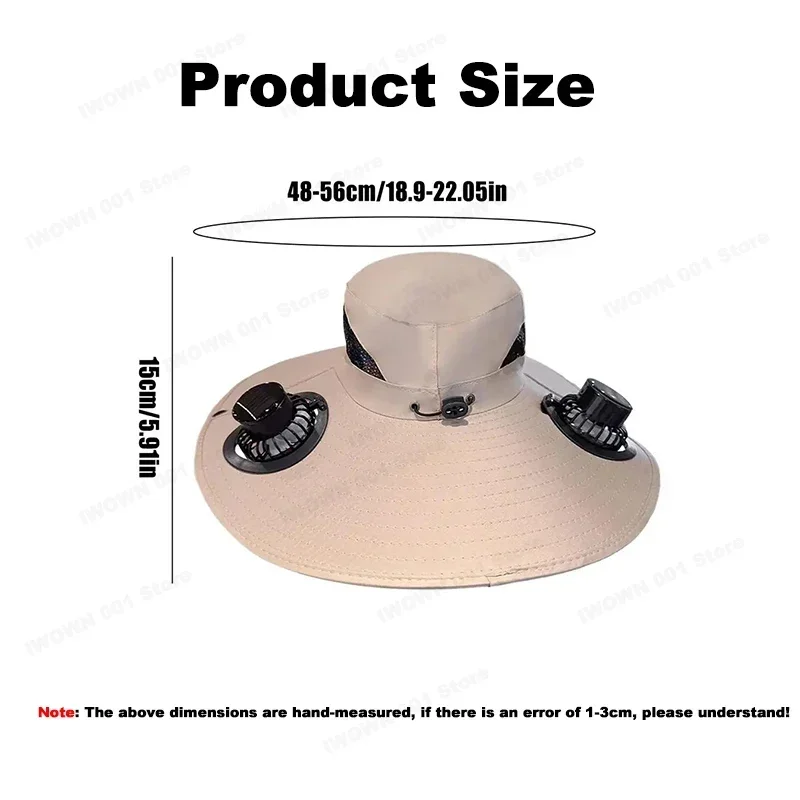 Chapeau solaire multifonction à Double ventilateur, Protection UV, casquette de pêcheur respirante, ventilateur solaire d'été Rechargeable pour l'extérieur, cadeau pour père