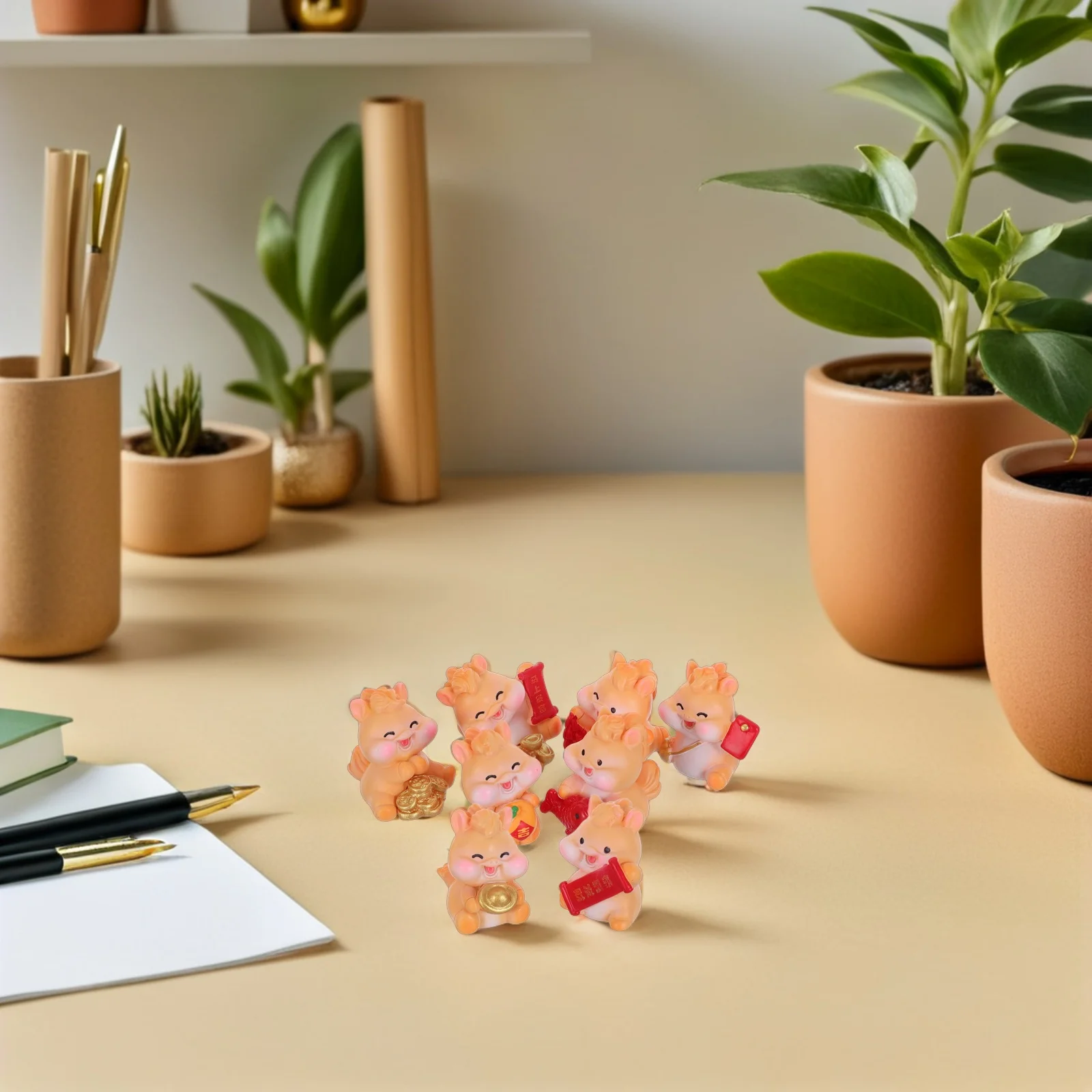 

2026 New Year Decorative Horse Statues Mini Chinese Zodiac Resin Sculpture for Office Tabletop Car Dashboard Feng Shui