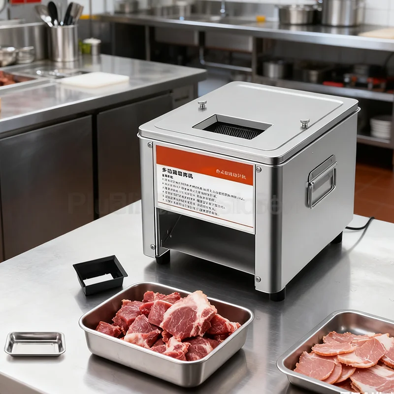 自動業務用電動ミートスライサー 家庭用ミートグラインダー 魚野菜カッター フィレ細切りカッター スライサー