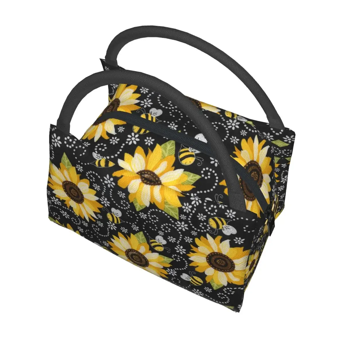 NOISYDESIGNS Sunflowers Print Lunch Bag Insulated Bags For Women Portable Food Case Bags Kids School Cooler Warm Bento Box Totes