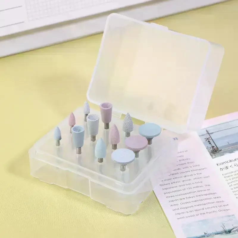 12 Pcs/Box Silicone Polishing Kit, RA 2.35mm For Polishing Resin Porcelain Composites With Low-Speed Handpiece Laboratory Tool
