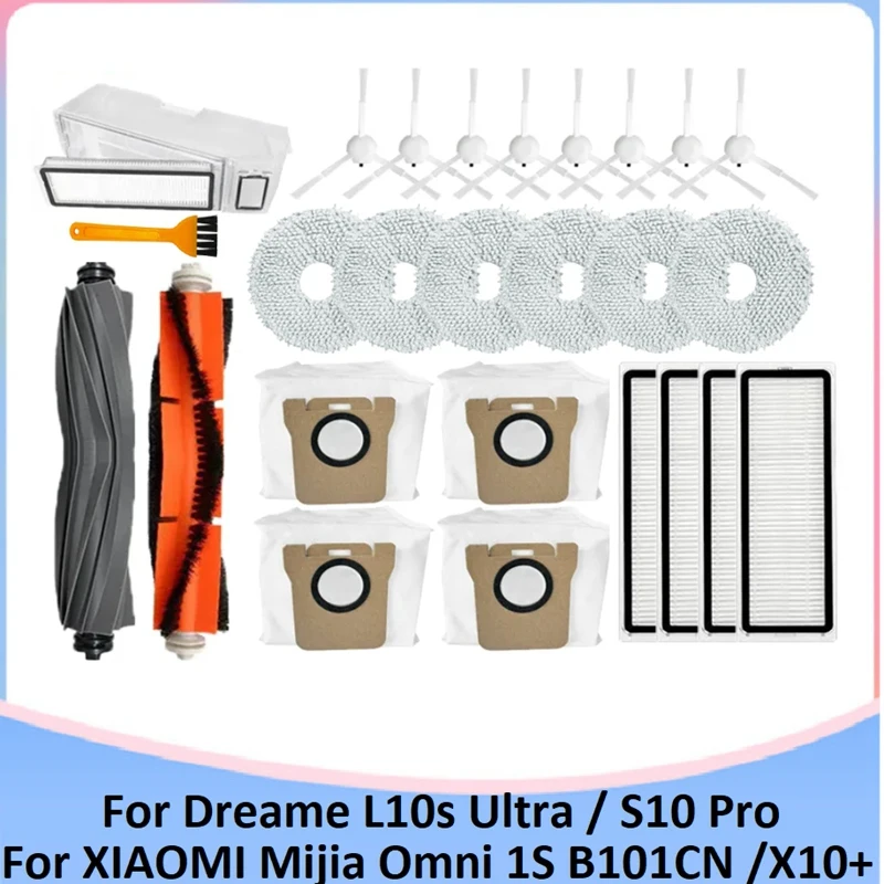 26PCS Accessories Kit For Dreame L10S Ultra / S10 Pro Vacuum Cleaner For XIAOMI Mijia Omni 1S B101CN Robot X10+ Robot