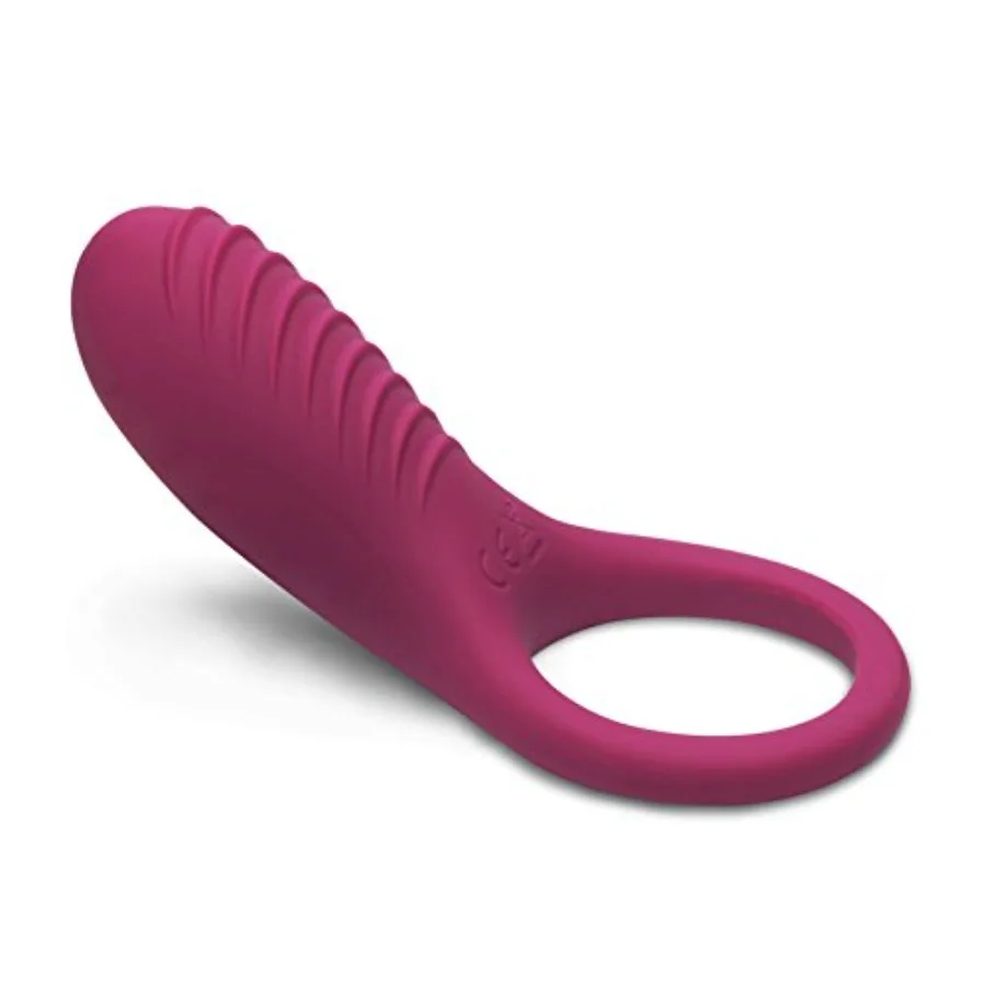 IMO Full Silicone Vibrating Cock Ring - Waterproof Rechargeable Penis Ring Vibrator - Sex Toy for Male or Couples Wine Red