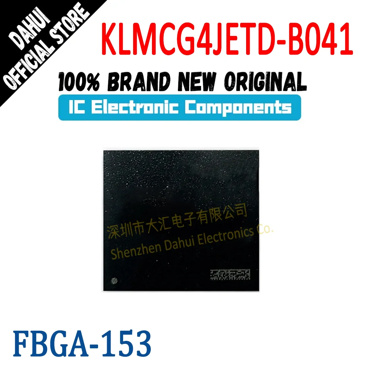 

KLMCG4JETD-B041 FBGA-153 64GB Character Library Chip Memory Chip New Original In Stock