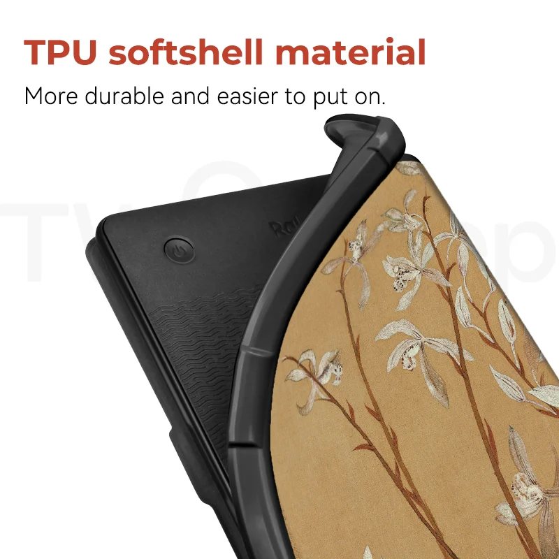 Twosheep 6-inch Case for Kobo Clara 2E Clara BW Clara Colour TPU Magnetic Flip Auto Wake Sleep TPU soft Cover Chinese Style