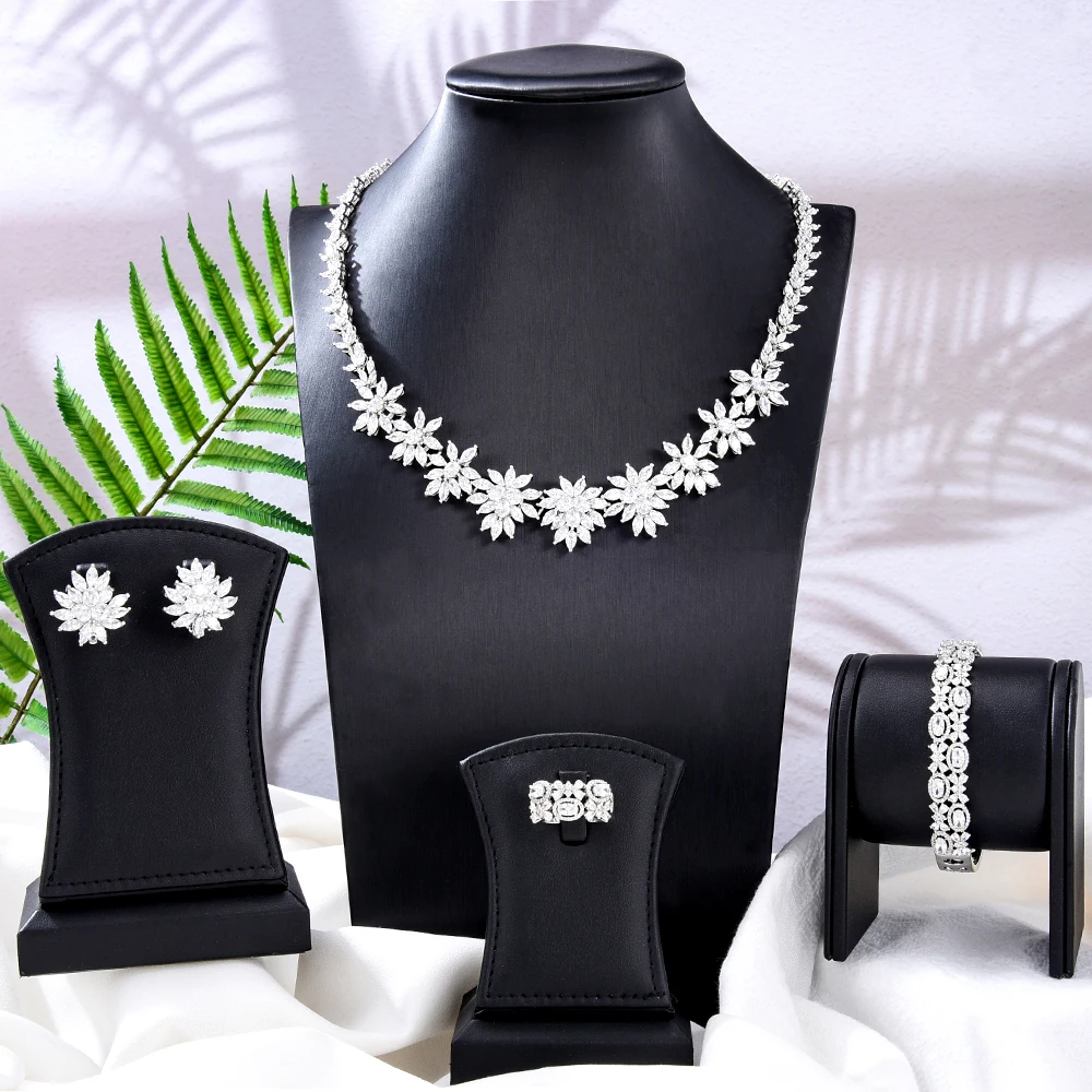 

GODKI Famous Brand Necklace Earring Set Jewelry Set For Women Wedding Luxury Full Cubic Zircon Dubai Bridal Jewelry SetS