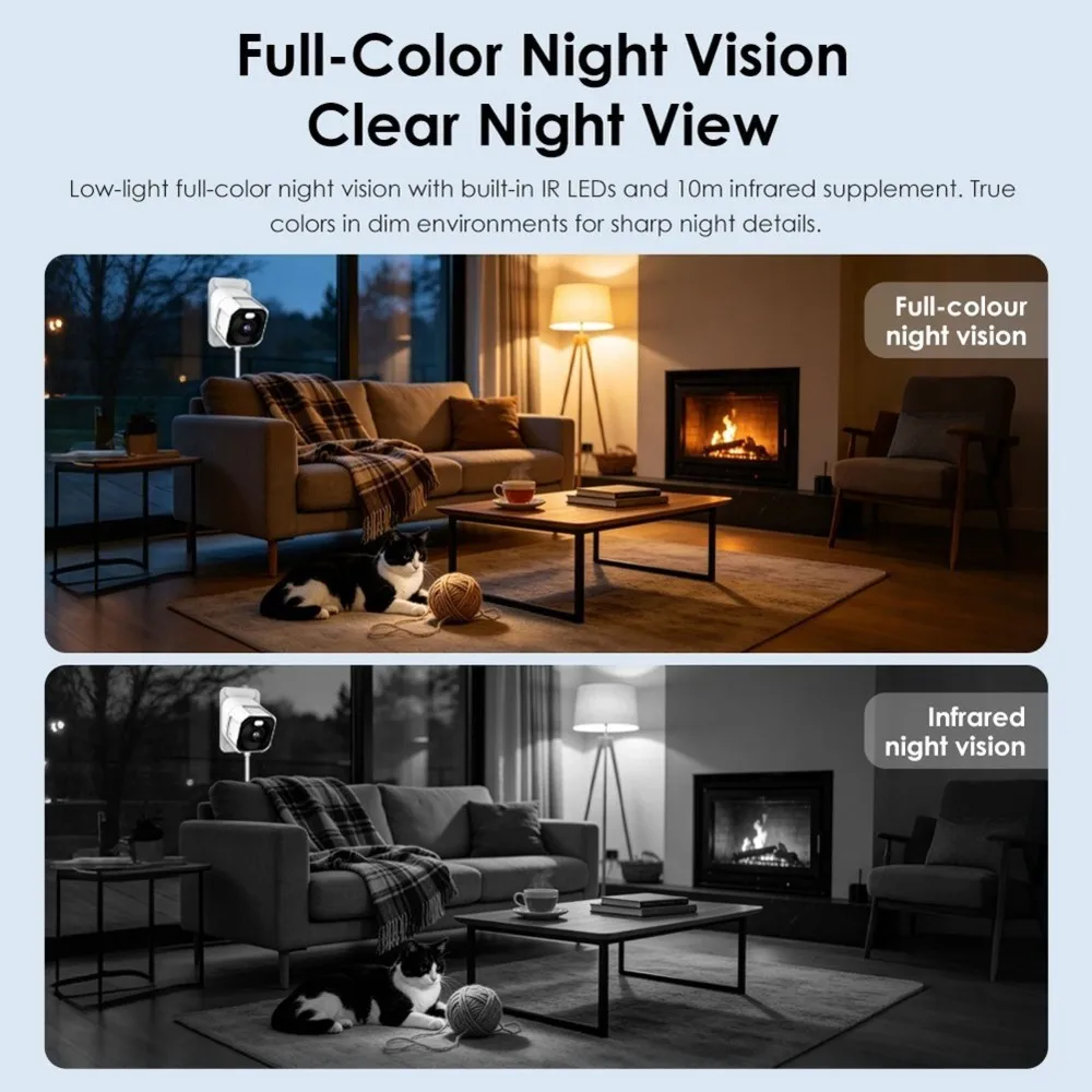 NEWA25P Indoor 3MP Wifi Smart IP Security Camera Motion Detection Night Vision Two-Way Baby Monitor