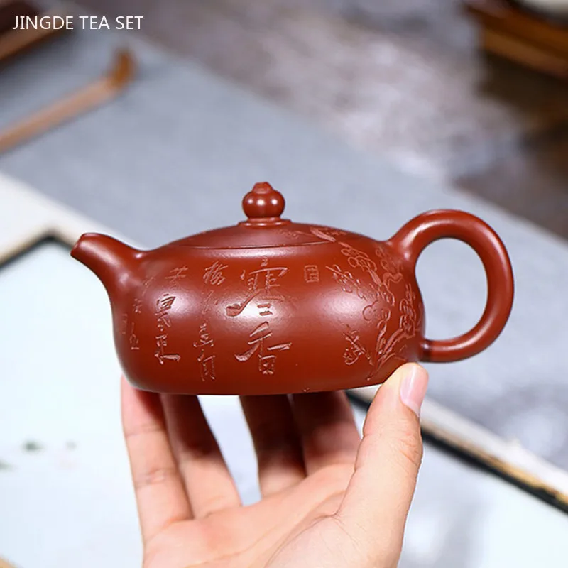 

180ml Chinese Yixing Purple Clay Teapots Dahongpao Filter Beauty Teaware Hand-painted Plum Blossom Tea Pot Zisha Tea Infuser