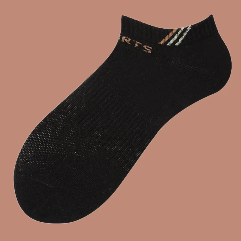 Chaussettes carillon respirantes absorbant la sueur pour garçons, chaussettes de bateau pour garçons, chaussettes courtes d'été pour adolescents, 5/10 paires