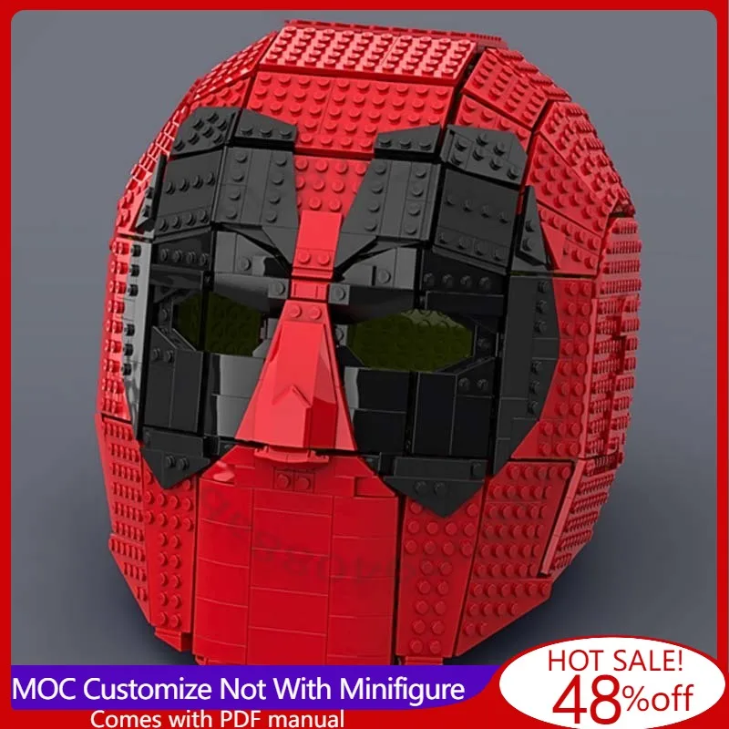 

1310 деталей: Модульный конструктор MOC «Шлем и маска», развивающая игрушка для детей, простой сборочный набор, подарок на Рождество