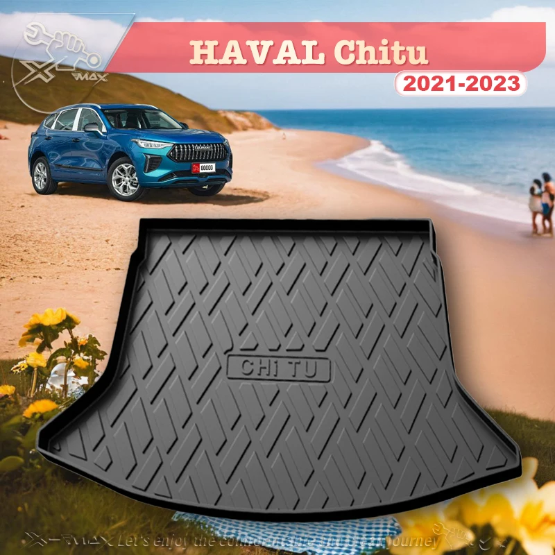 

For HAVAL Chitu 2021-2023 Custom Fit Car Trunk Mat All Season Black Cargo Mat 3D Shaped Laser Measured Trunk Liners