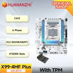 HUANANZHI X99 4MF plus LGA 2011-3 Xeon Motherboard DDR4 Memory Support NVMe SATA for Gaming And Business Use with TPM2.0