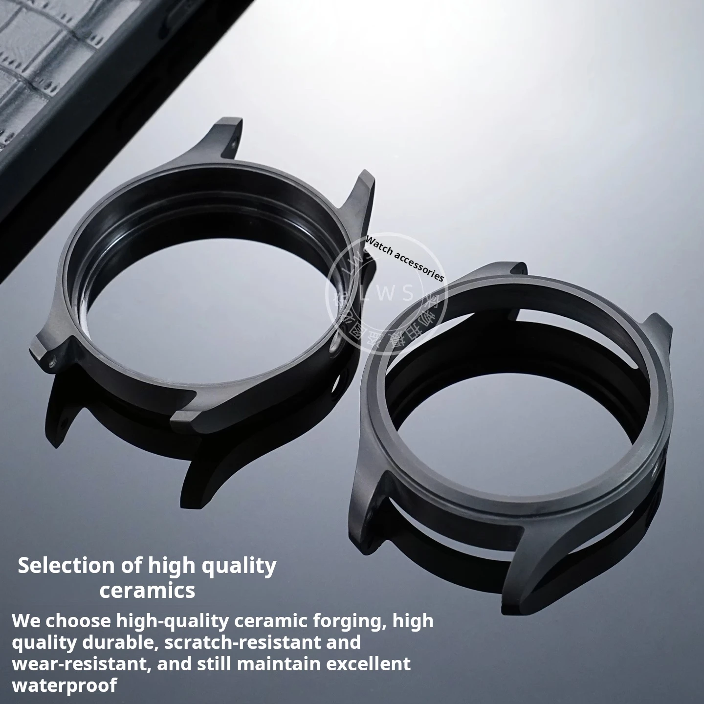 حافظة ساعة من السيراميك لسلسلة IWC Pilot IW326905 ساعة 41 مللي متر قرص أسود غير لامع أجزاء ساعة تعديل استبدال الملحقات #6