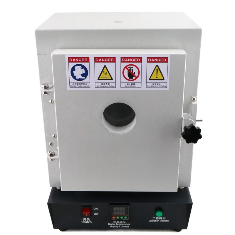 Constant Temp Muffle Furnace With Observation Window High Temp Industrial Oven For Plaster Mold Enamel Lab Casting