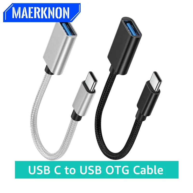

OTG Type C Adapter Cable USB to Type C Adapter Connector for Xiaomi Samsung S20 Huawei OTG Data Cable Converter for MacBook Pro