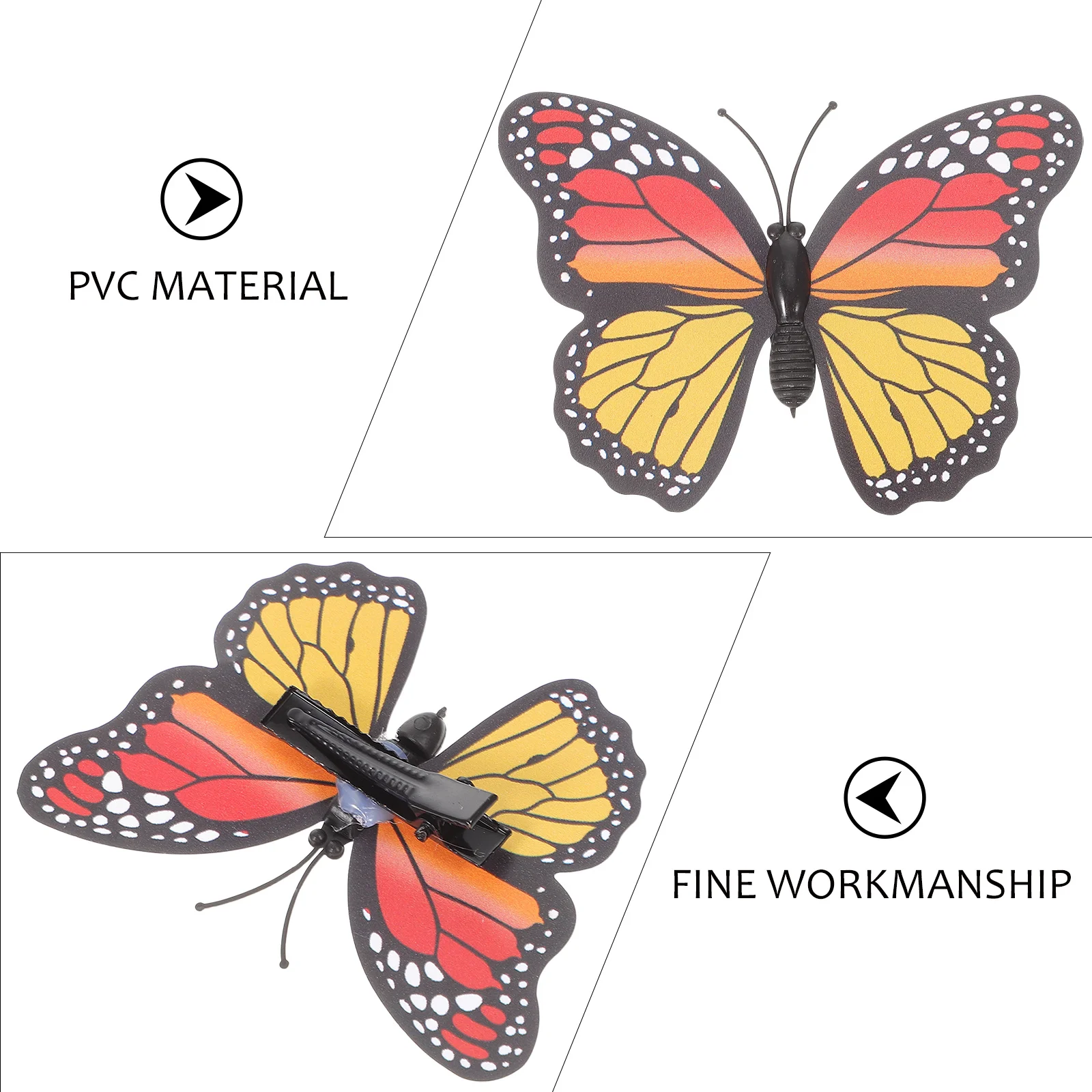 

36Pcs Butterflies Hair Clips Halloween Hairpins 3D Lightweight Barrettes Hair Accessories Hairpin 3D Hairpin