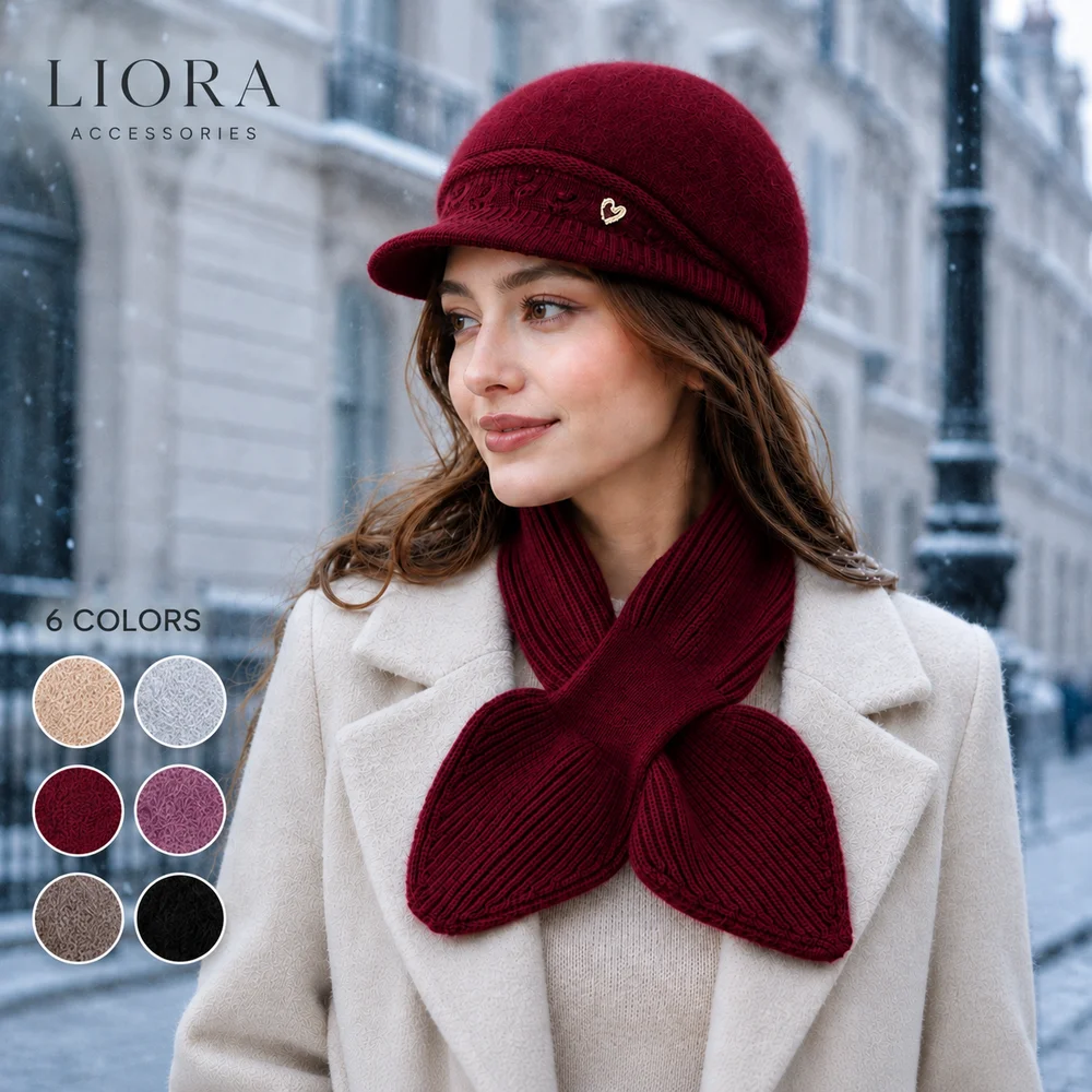 Dad Hat Cotton - Women’s Winter Fuzzy Newsboy Cap and