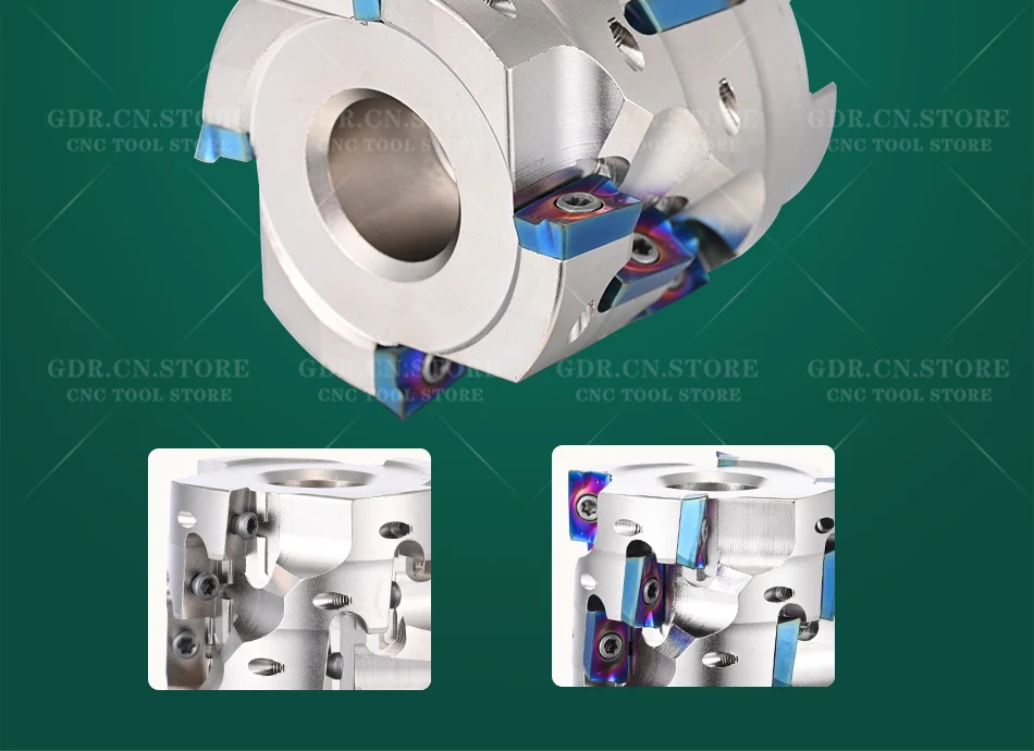 BAP BAP400R 400R Spiralförmiger Schneidkopf für Maisfräser. Verwendet für APMT APMT1604 1604 1135 Wendeschneidplatten für FMB FMB22 FMB27 Werkzeughalter. – Detail 9