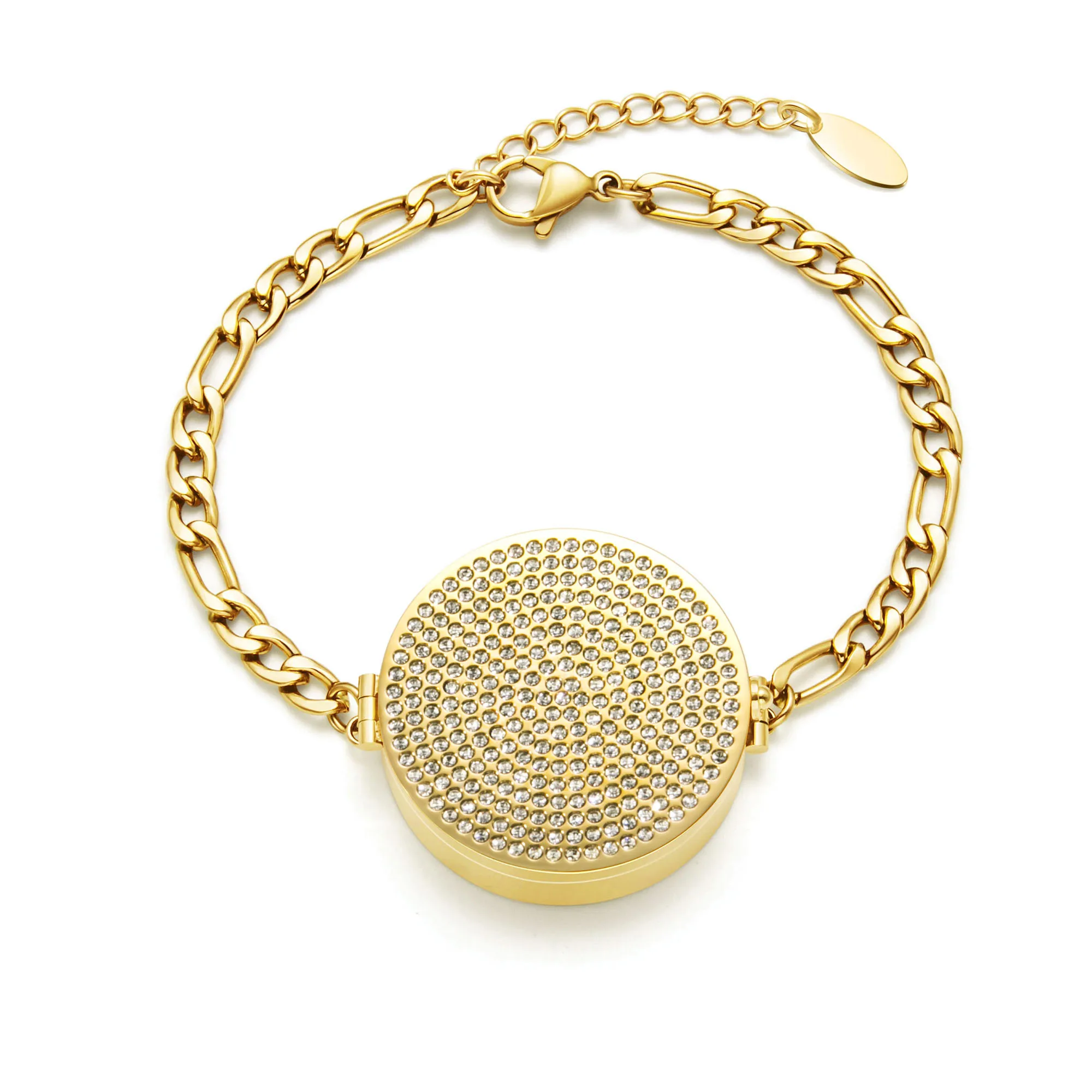 سوار مرطب الشفاه من الفولاذ المقاوم للصدأ مقاوم للماء وسلسلة مدلاة ذهبية للنساء والفتيات #2