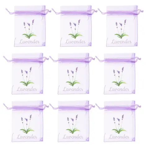 라벤더 향 주머니 가방 빈 통기성 메쉬 Drawstring 보관 홈 향수 파우치 향기로운 용기 허브