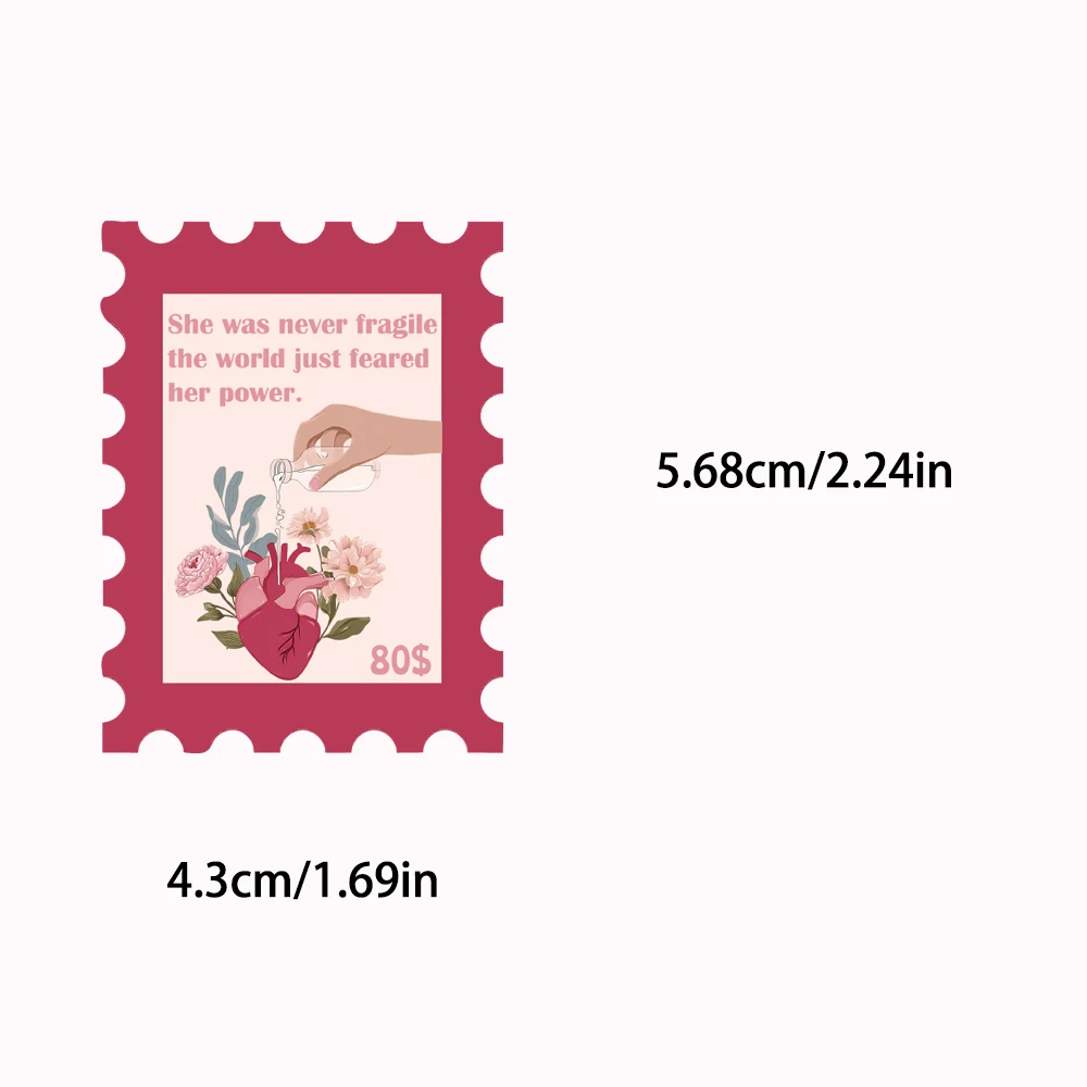 50PCS Pink Feminist Art Cartoon Stamp Edge Graffiti Stickers High Beauty Creative Art Decoration Water Cup Scrapbook Phone Case