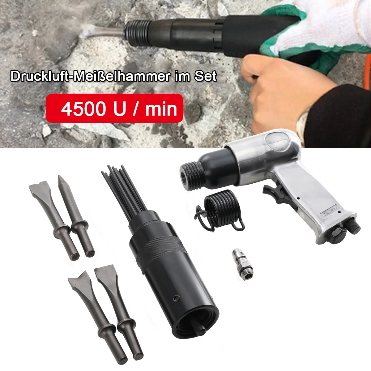 1/4 "150 مللي متر مطرقة صناعية مقبض قوي مستقيم نوع إزميل مطرقة هوائية مجرفة أداة أداة هوائية