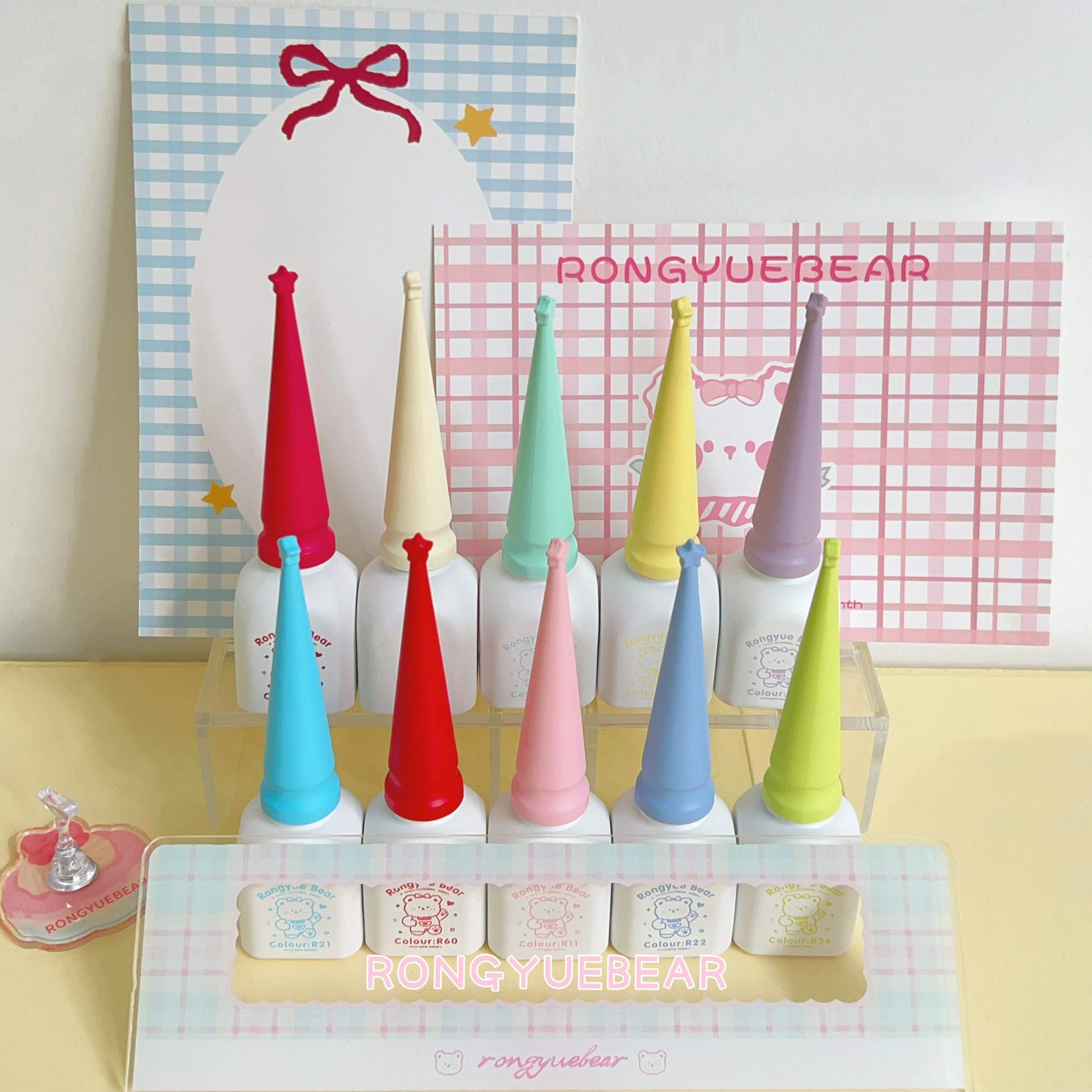 RONGYUEBEAR Multicolor 60 Colors Solid Color Nail Gel Set 2025 New HEMA-Free TPO-Free Non-toxic UV Gel for Nail Salon Wholesale