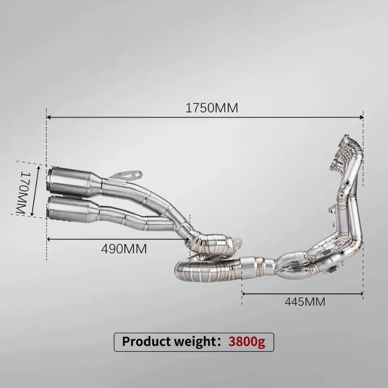 QJMOTOR 921 Titanium Alloy Motorcycle Exhaust System SC Full Section High Position Muffler New Box Packed Super921 Modification