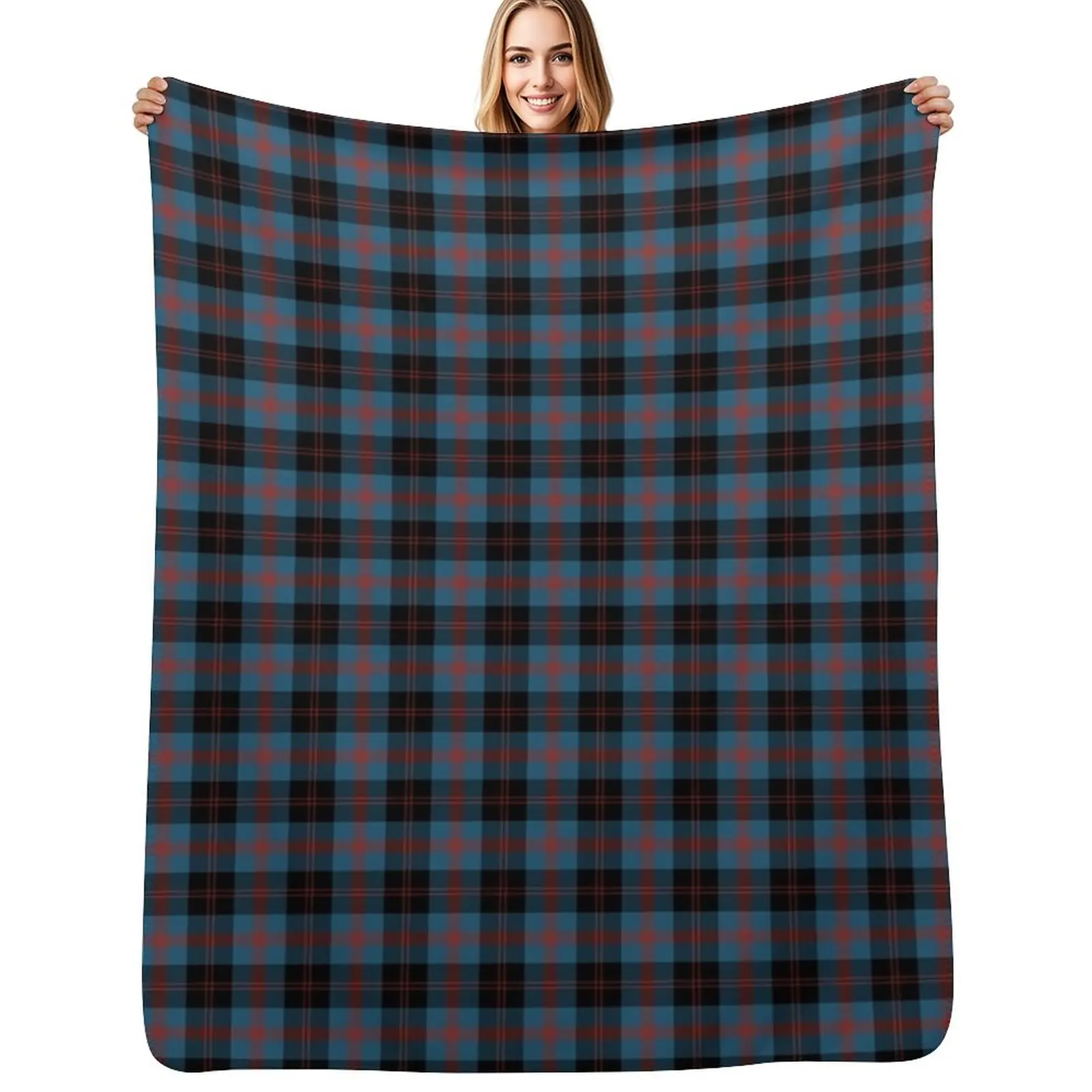 Angus Scotland District Tartan Throw Blanket All Season Lightweight Soft Blanket for Bed