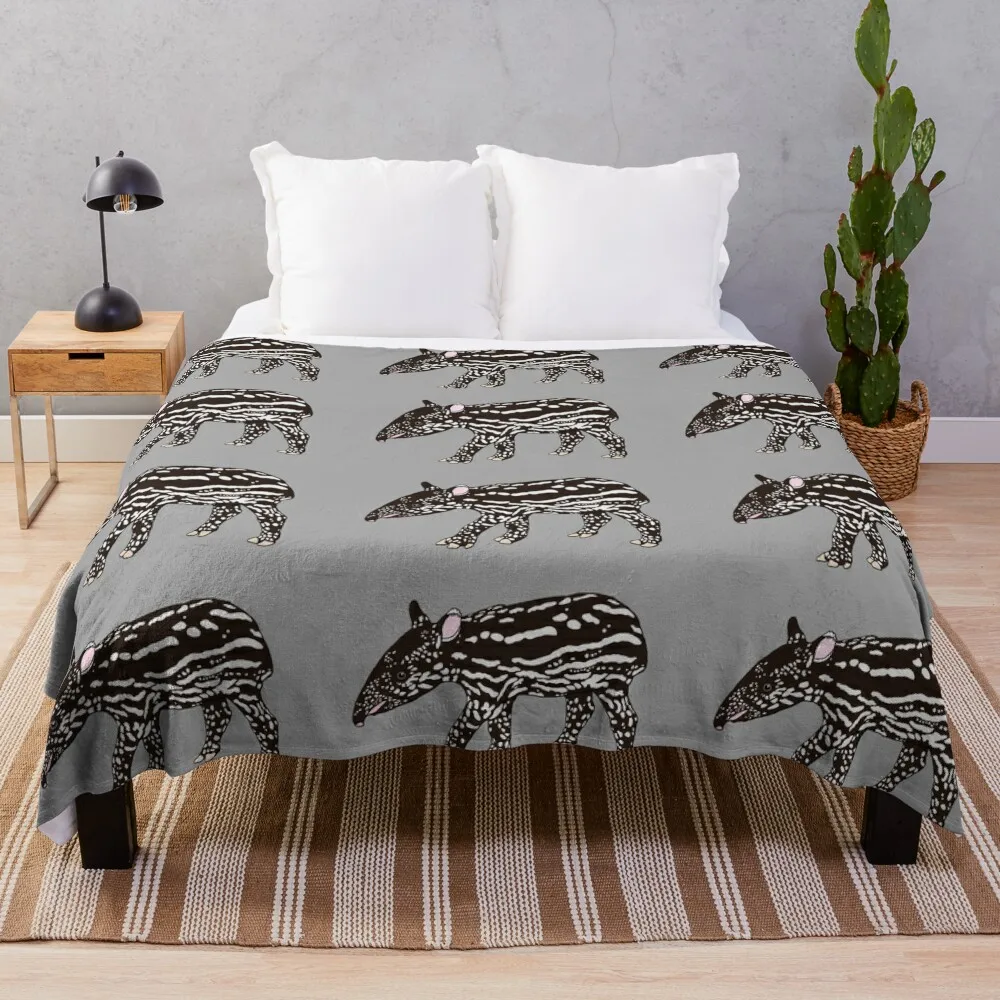 Baby Tapir Throw Blanket Soft Beds Beach christmas decoration Blankets