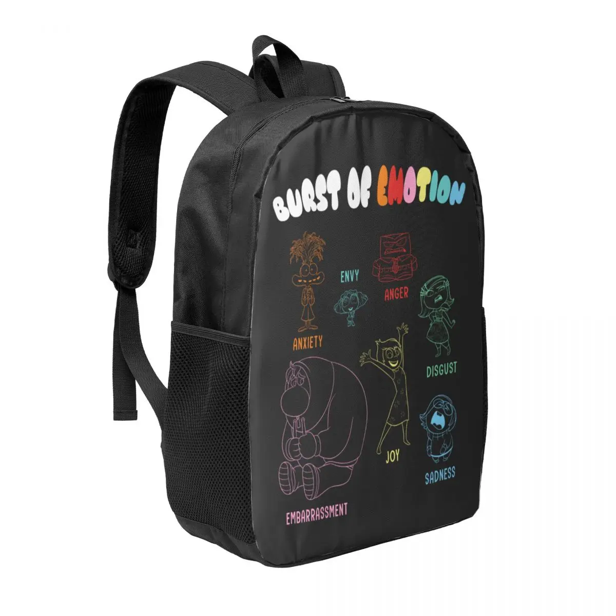 Custom Inside Out Burst Of Emotion Backpacks for Girls Boys College School Travel Bags Men Women Bookbag Fits 15 Inch Laptop