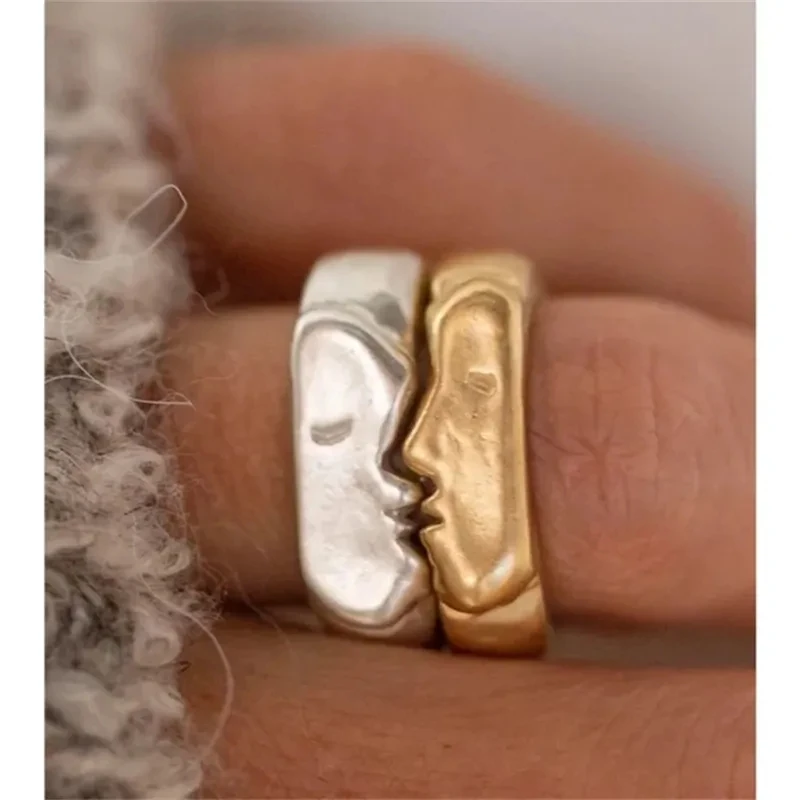 Kiss Ring Have Your Half The Complete Kissing Ring Couple's Handmade, Niche Design, Fun and Creative Commemorative Gift