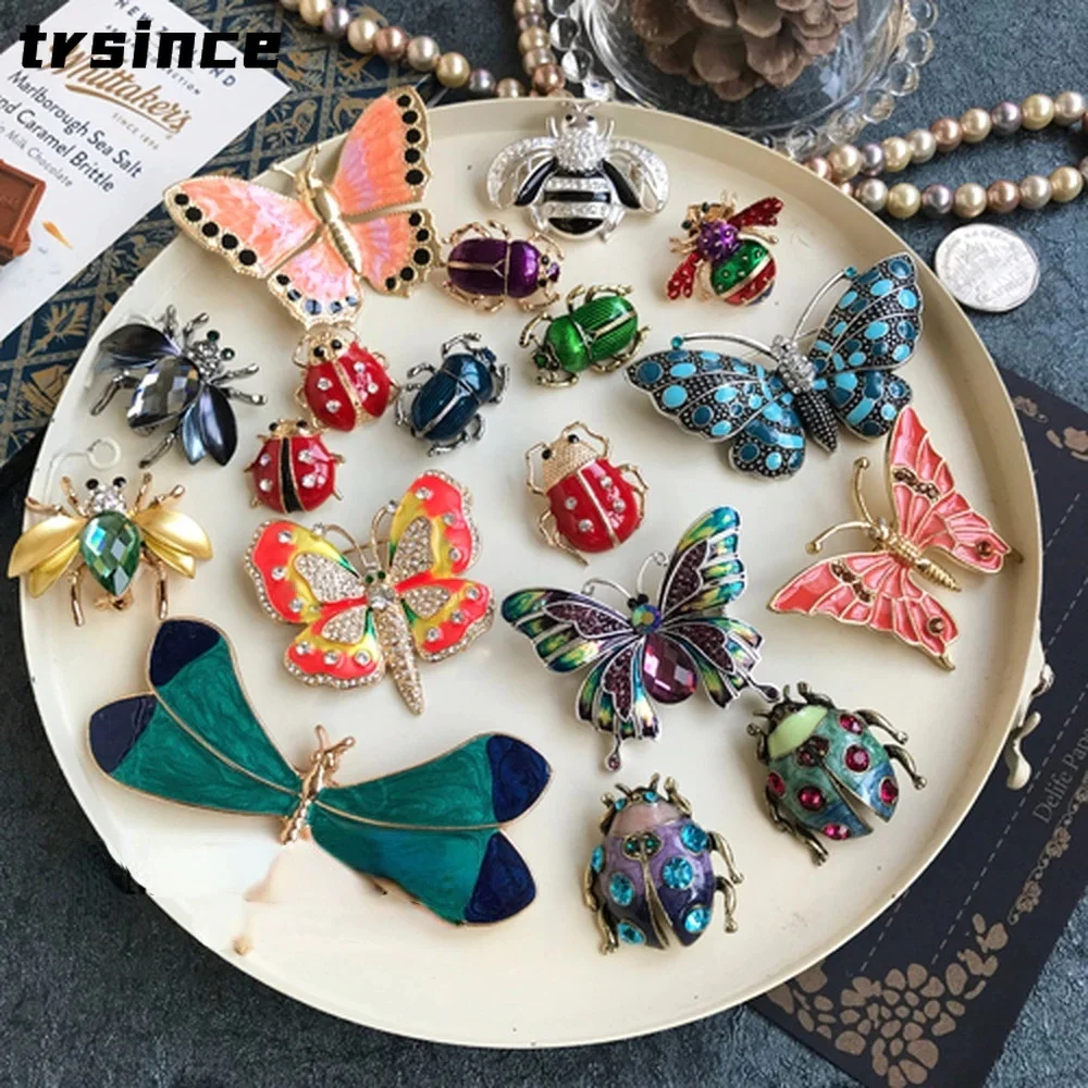 Creative Animal Bee Ladybird Ants Bird Snails Brooches Insect Brooch Pin Jewelry Banquet Christmas Gifts Accessories Jewelry