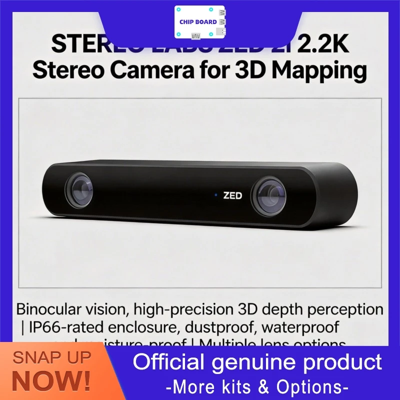 STEREO LABS ZED 2i 2.2K Stereo Camera for 3D Mapping, 4416×1242 Max Resolution, Supports Neural Depth Sensing