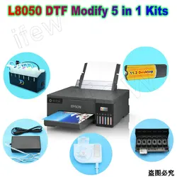 DTF Printer L8050 L18050 Modification Kits Full Set For Epson ET 8550 XP 15000 DTF Ink System RIP Usb Head Cover Speed Regulator