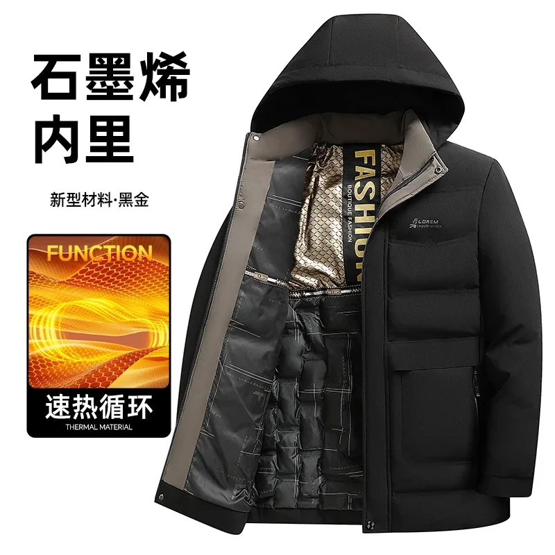 

Winter Parka Men Windbreaker Jackets Men Thick Warm Padded Winter Jacket Windproof Gift For Father Husband Parka Casual Coat