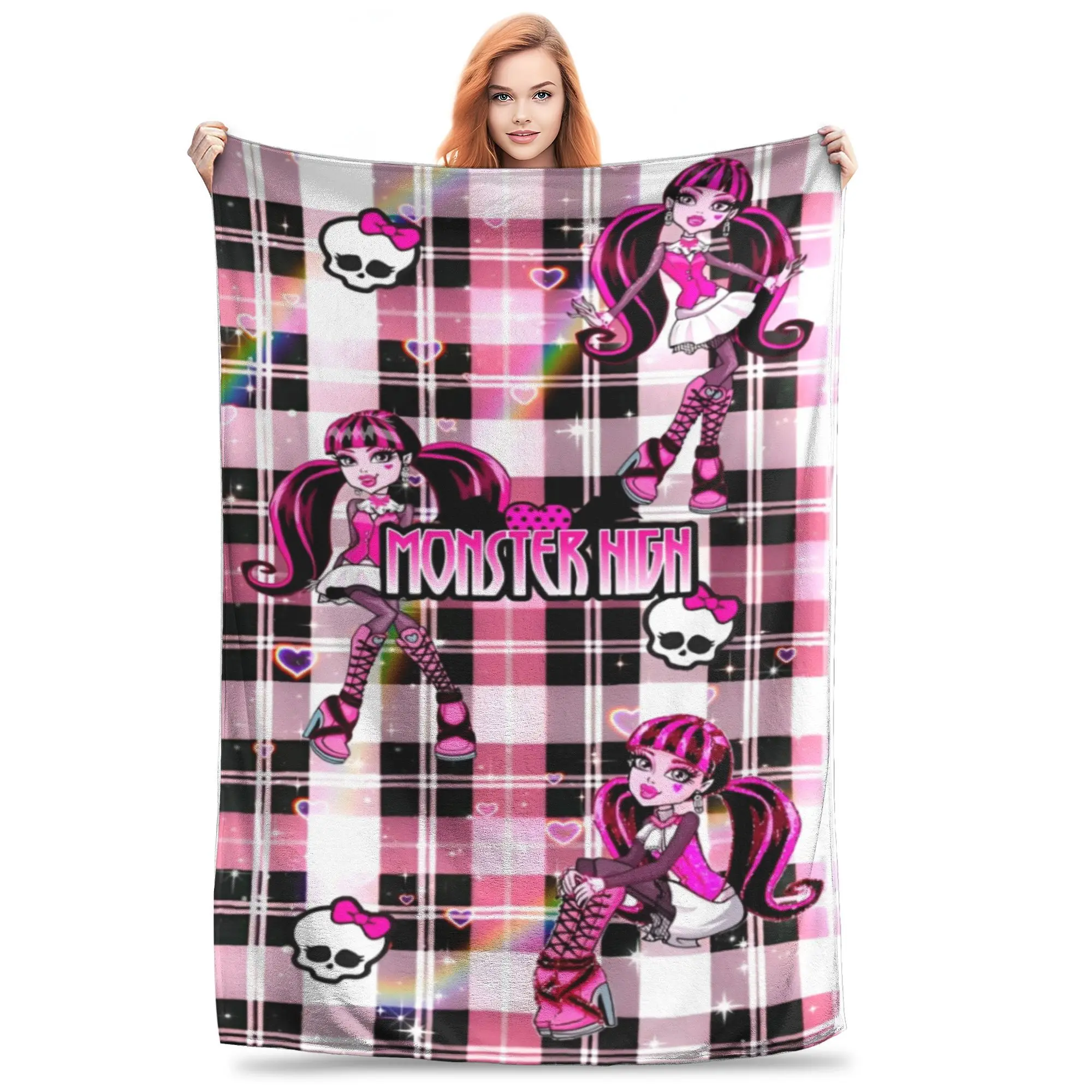 New Arrival Monster High girls gift school Blankets Soft Flannel  Comfortable Throw Blanket Machine Washable